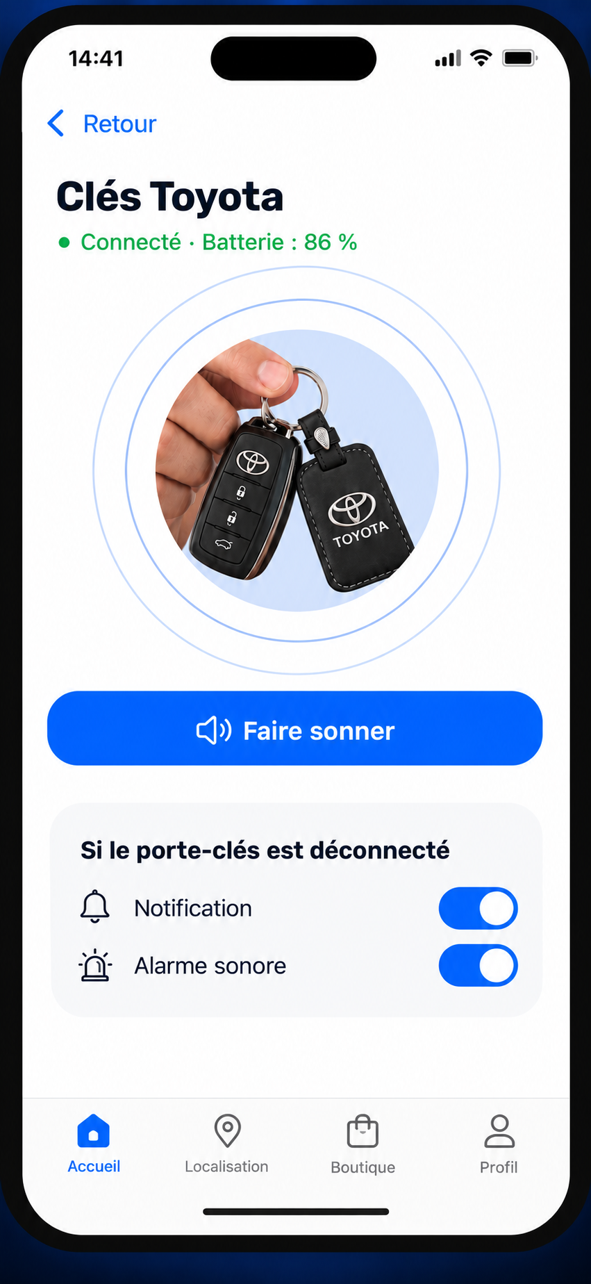 Application connectée